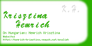 krisztina hemrich business card